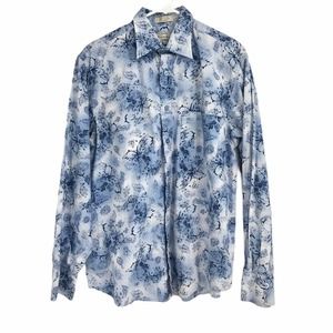 EIGHTY EIGHT Button Up Long Sleeve Blue Shirt